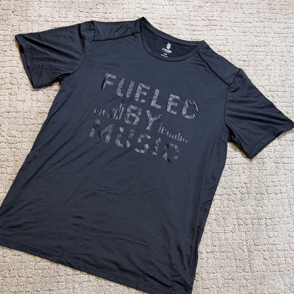 Zumba Fitness strong Black 'Fueled by Music' Men's Tee